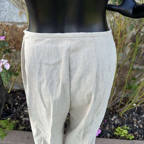Liz Claiborne Linen 2 Piece Set Womens Size 8 Tunic Size 6 Petite Pants Beige - Picture 13 of 16